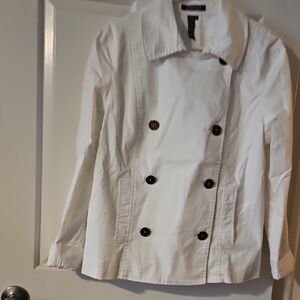 Ralph Lauren White Pea Coat Classic Timeless Design